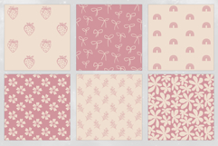 16 Ivory &amp; Blush Seamless Patterns Product Image 4