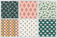 Emerald Floral Seamless Pattern Set Product Image 4