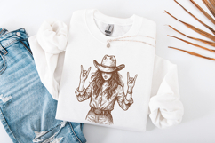 Cowgirl Rock On PNG, Western Woman Clipart, Country Girl Product Image 3