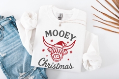 Mooey Christmas PNG, Highland Cow Christmas PNG, Christmas Product Image 3