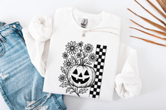 Jack O Lantern Flowers PNG, Halloween Pumpkin Digital Product Image 3