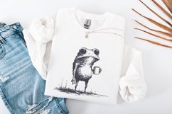 Sarcastic Frog with Coffee Cup PNG, Funny Animal Design, Product Image 4