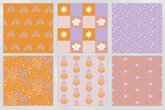16 Lilac &amp; Clementine Seamless Patterns Product Image 4