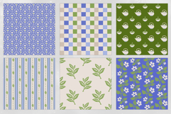 Indigo Matcha Seamless Pattern Set Product Image 4