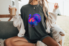 Turkey PNG, Vibrant Rainbow Turkey Sublimation, Digital Product Image 3