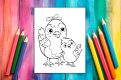 4 Cute Pets Coloring Pages, Mothers Day Printable Designs Product Image 4