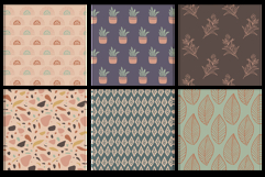 16 Boho Floral Seamless Patterns Product Image 4