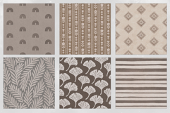 Boho Kraft Seamless Patterns - 16 JPEG Patterns Product Image 4