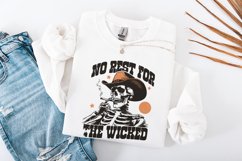 No Rest for the Wicked PNG, Western Cowboy Skull Design Product Image 4