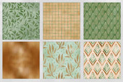 16 Sage &amp; Tan Seamless Patterns Product Image 4