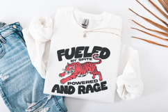 Fueled by Rage PNG, Snarky Vintage Tiger Design, Meme png, Product Image 3