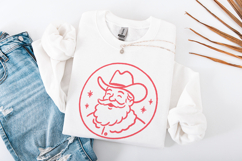 Jolly Cowboy Santa PNG, Western Christmas Clipart Download, Product Image 3