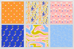 16 Blue Spring Seamless Patterns Product Image 4