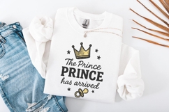 The Prince Prince Has Arrived PNG, Baby Boy Digital Product Image 4