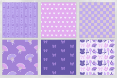 Lilac Coquette Seamless Patterns - 16 JPEG Patterns Product Image 4