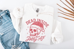 Dead Inside But Jolly AF PNG, Funny Christmas Skull PNG, Product Image 3