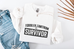 Toddler Tantrum Survivor PNG, Funny Mom PNG DTG Shirt Product Image 2