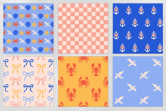 Nautical Coquette Seamless Patterns - 16 Summer JPEG Pattern Product Image 4