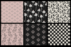 16 Blush &amp; Coal Seamless Patterns Product Image 4