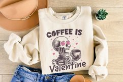 Coffee is my Valentine PNG, Valentines Day Png, Skeleton Product Image 4