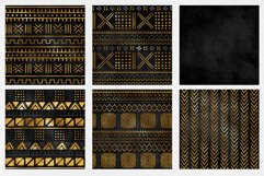Black and Gold Bogolan Digital Paper Product Image 4
