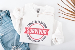 Toddler Tantrum Survivor Parent Support League PNG | Funny Product Image 3