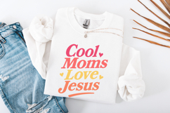 Cool Moms Love Jesus PNG, Christian Mom Shirt PNG, Product Image 2
