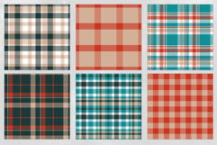 16 Holiday Plaid Seamless Patterns Product Image 4