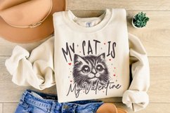 My Cat Is My Valentine PNG, Cat Lover PNG, Valentine&#039;s Day Product Image 4