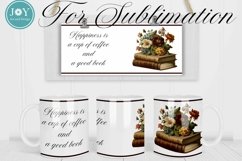 BOOK LOVERS MUG AND COASTERS SUBLIMATION DESIGN, MUG WRAP Product Image 4
