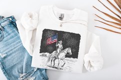 Retro Cowgirl PNG, Trendy Shirt Design, 4th of July png, Product Image 4