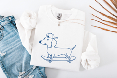 Skateboarding Dog Clipart PNG, Cute Pet Art, Fun Animal Product Image 2