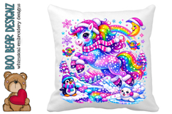 Magical Winter Unicorn Clipart Product Image 1