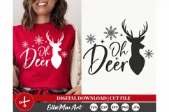 Oh Deer Svg, Christmas SVG, Winter SVG, Deer SVG, Holiday Product Image 1