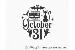 October 31 Svg, Halloween Svg, Halloween sign Svg, Round Svg Product Image 2