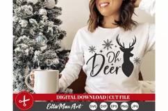 Oh Deer Svg, Christmas SVG, Winter SVG, Deer SVG, Holiday Product Image 4