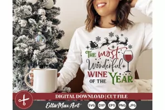 The most wonderful wine of the year Christmas shirt svg, Product Image 1