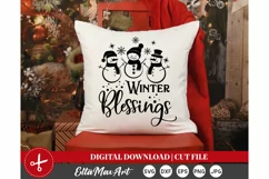 Winter blessings, Christmas SVG, Winter SVG, Christmas shirt Product Image 2
