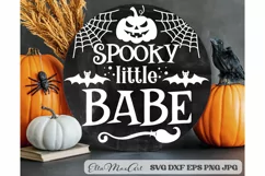 Spooky little babe Svg, Halloween Svg, Halloween sign Svg, Product Image 1