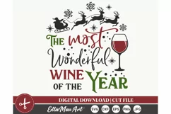 The most wonderful wine of the year Christmas shirt svg, Product Image 3