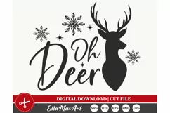 Oh Deer Svg, Christmas SVG, Winter SVG, Deer SVG, Holiday Product Image 2