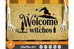 Welcome witches SVG, Doormat SVG, Happy Halloween SVG, Witch Product Image 1