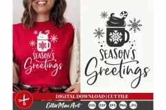 Seasons greetings Svg, Christmas SVG, Winter SVG, Holiday Product Image 1