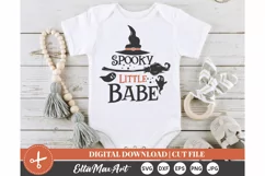 Spooky Little Babe SVG, Halloween SVG, Pumpkin svg, Witch Product Image 1