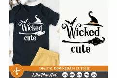 Wicked cute SVG, Halloween SVG, Witch SVG, Pumpkin svg, PNG Product Image 1