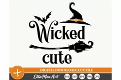 Wicked cute SVG, Halloween SVG, Witch SVG, Pumpkin svg, PNG Product Image 2