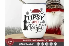 Tipsy and Bright Christmas shirt svg, Christmas SVG, Product Image 2