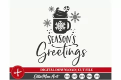 Seasons greetings Svg, Christmas SVG, Winter SVG, Holiday Product Image 2