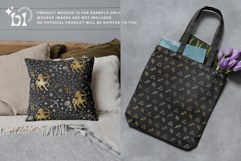 16 Black &amp; Gold Sagittarius Zodiac Seamless Patterns Product Image 5