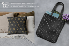 16 Black &amp; Gold Taurus Zodiac Seamless Patterns Product Image 5